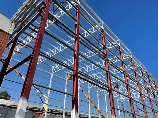 Estructura de acero industrial